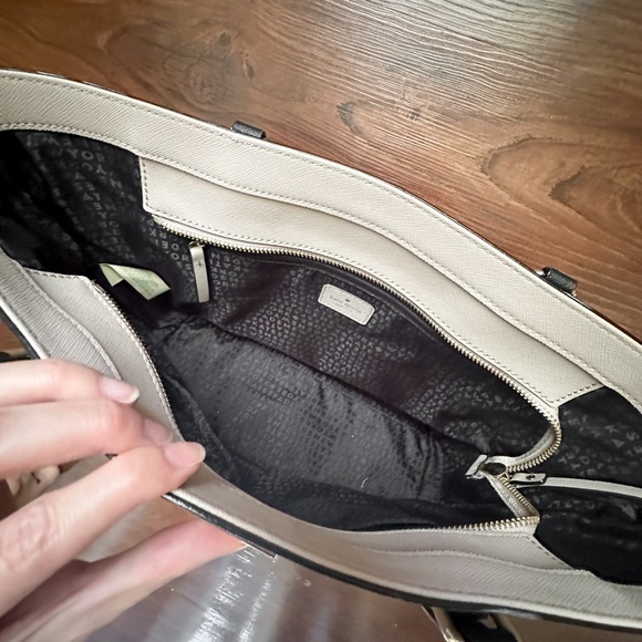 Kate Spade tan & black shoulder tote - Picture 7 of 7